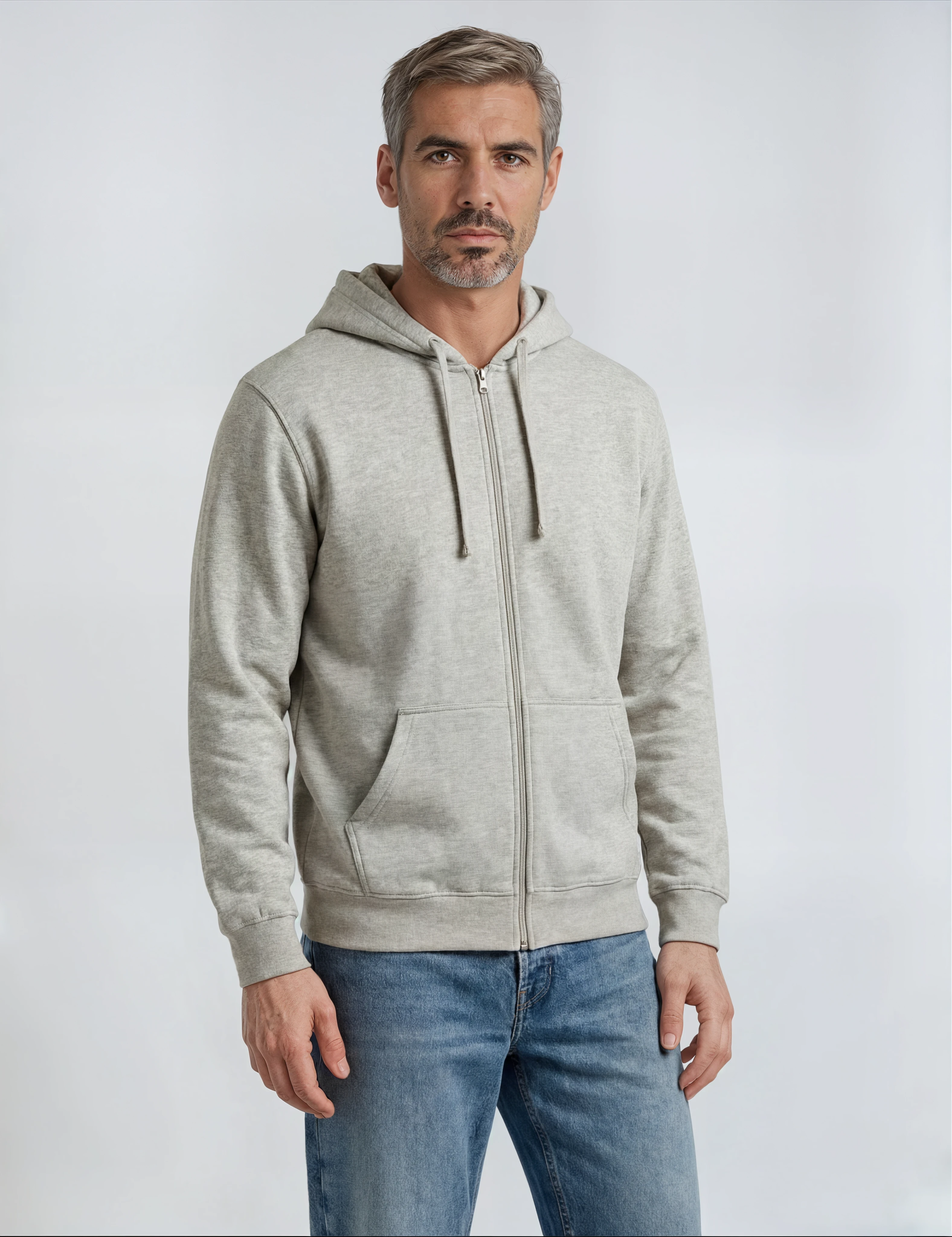 EDDY DROPS #5558 Men Tall Zip Hoodie
